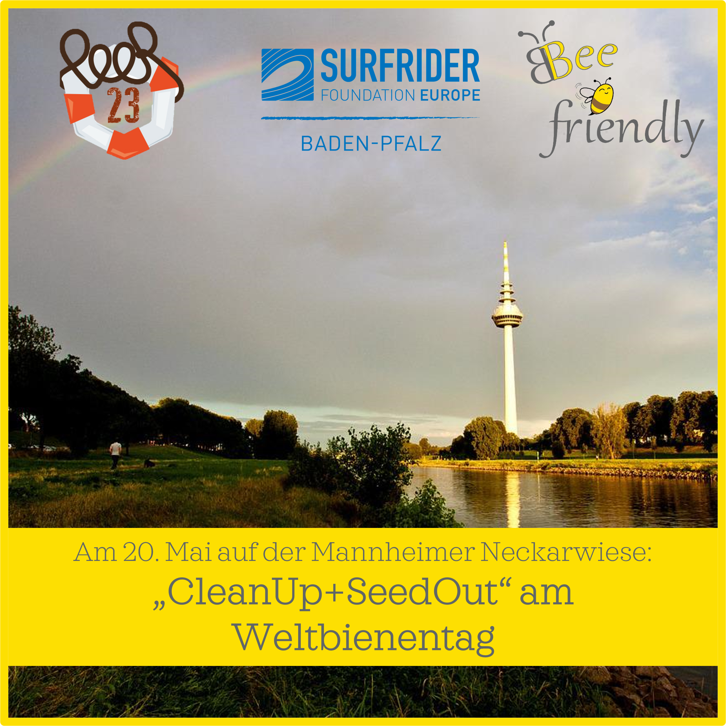 „CleanUp+SeedOut“ am Weltbienentag in Mannheim